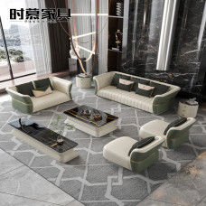 Sofa da sang trọng hiện đại nhẹ nhàng phím đàn piano tối giản kiểu Ý biệt thự sang trọng cao cấp căn hộ lớn kết hợp sofa thẳng