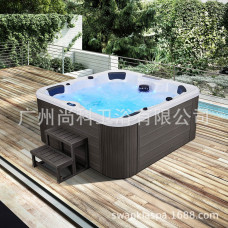 Lướt massage bồn tắm ngoài trời nhiều người massage gia đình hồ bơi lớn Spa nhiệt độ không đổi sưởi ấm bể thông minh Acrylic Mỹ