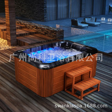 Bồn tắm suối nước nóng ngoài trời biệt thự nhà biệt thự thông minh có giường ngủ và bữa sáng nhiệt độ không đổi hồ bơi acrylic lướt sóng massage thủy trị liệu hồ bơi spa
