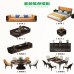 Sofa da sang trọng nhẹ nhàng hiện đại Nhà thiết kế người Ý cao cấp Bentley biệt thự lớn sang trọng kéo nút kết hợp sofa