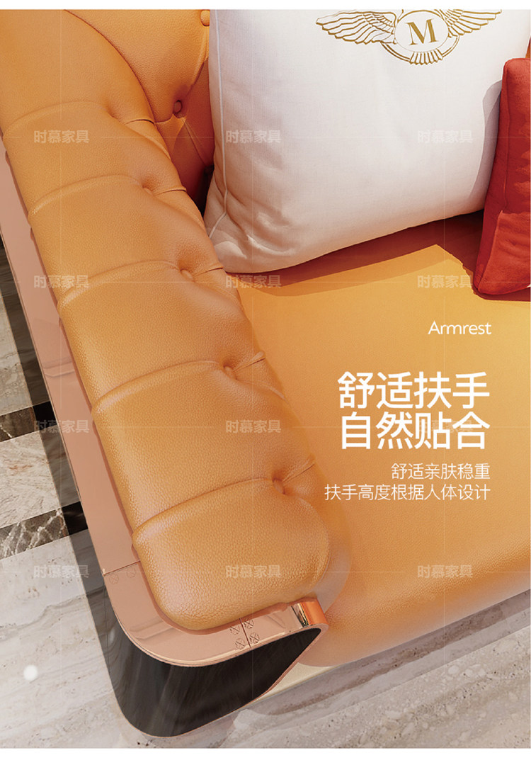 Sofa da sang trọng nhẹ nhàng hiện đại Nhà thiết kế người Ý cao cấp Bentley biệt thự lớn sang trọng kéo nút kết hợp sofa