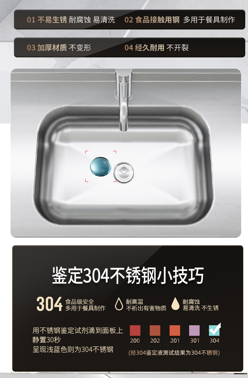 Chậu rửa treo tường bằng thép không gỉ 304, chậu rửa, bồn rửa tích hợp ba chậu phòng tắm