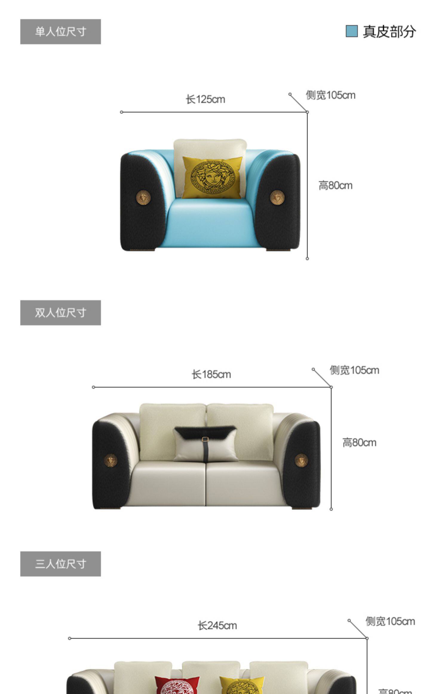 Sofa da sang trọng nhẹ nhàng hậu hiện đại phong cách Hồng Kông lớn nhỏ biệt thự cao cấp sang trọng mẫu phòng nội thất Bentley kết hợp