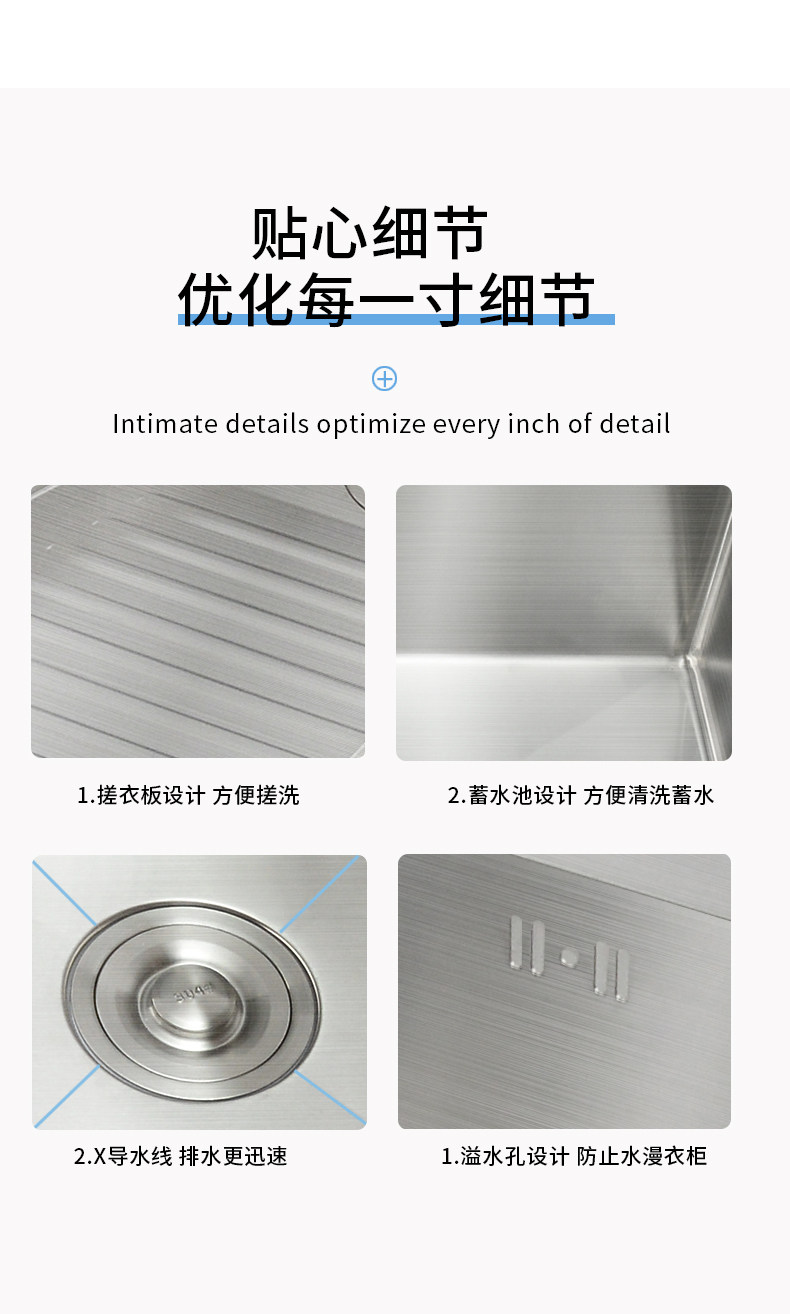 Bồn rửa mặt 304 ban công, bồn giặt hồ bơi, tủ giặt bằng thép không gỉ tích hợp tủ phòng tắm, sàn có bồn rửa mặt