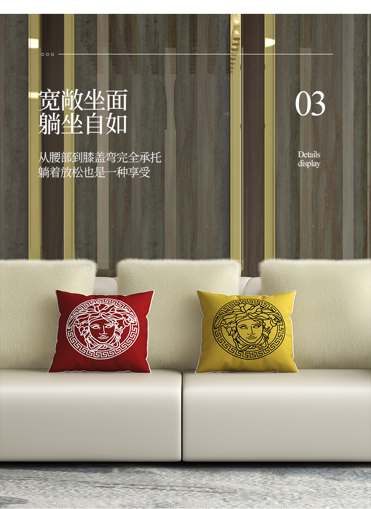 Sofa da sang trọng nhẹ nhàng hậu hiện đại phong cách Hồng Kông lớn nhỏ biệt thự cao cấp sang trọng mẫu phòng nội thất Bentley kết hợp