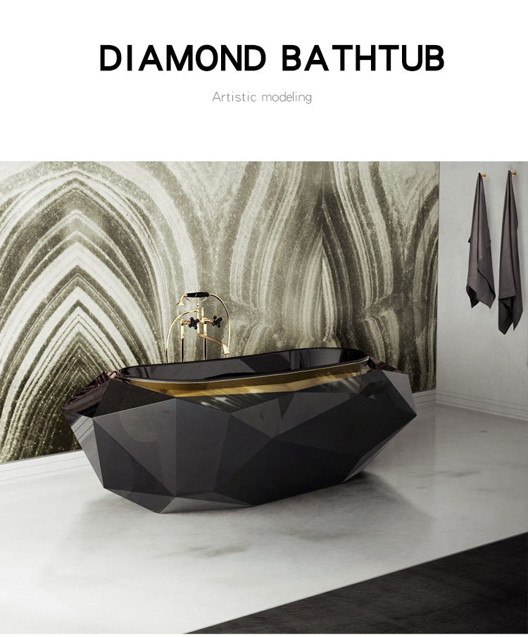 Biệt thự nhà sang trọng bồn tắm dành cho người lớn hình dạng đặc biệt bằng thép không gỉ acrylic phong cách nghệ thuật độc lập phong cách thiết kế
