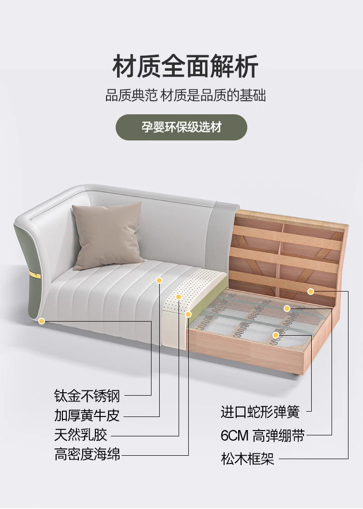 Sofa da sang trọng hiện đại nhẹ nhàng phím đàn piano tối giản kiểu Ý biệt thự sang trọng cao cấp căn hộ lớn kết hợp sofa thẳng