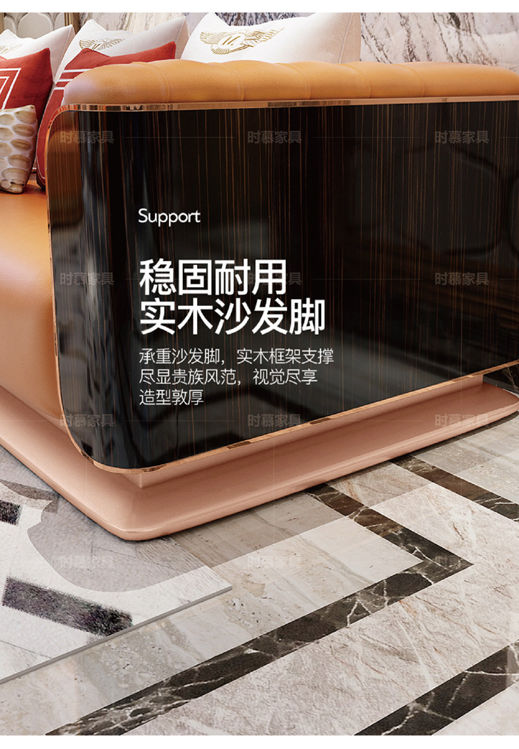 Sofa da sang trọng nhẹ nhàng hiện đại Nhà thiết kế người Ý cao cấp Bentley biệt thự lớn sang trọng kéo nút kết hợp sofa