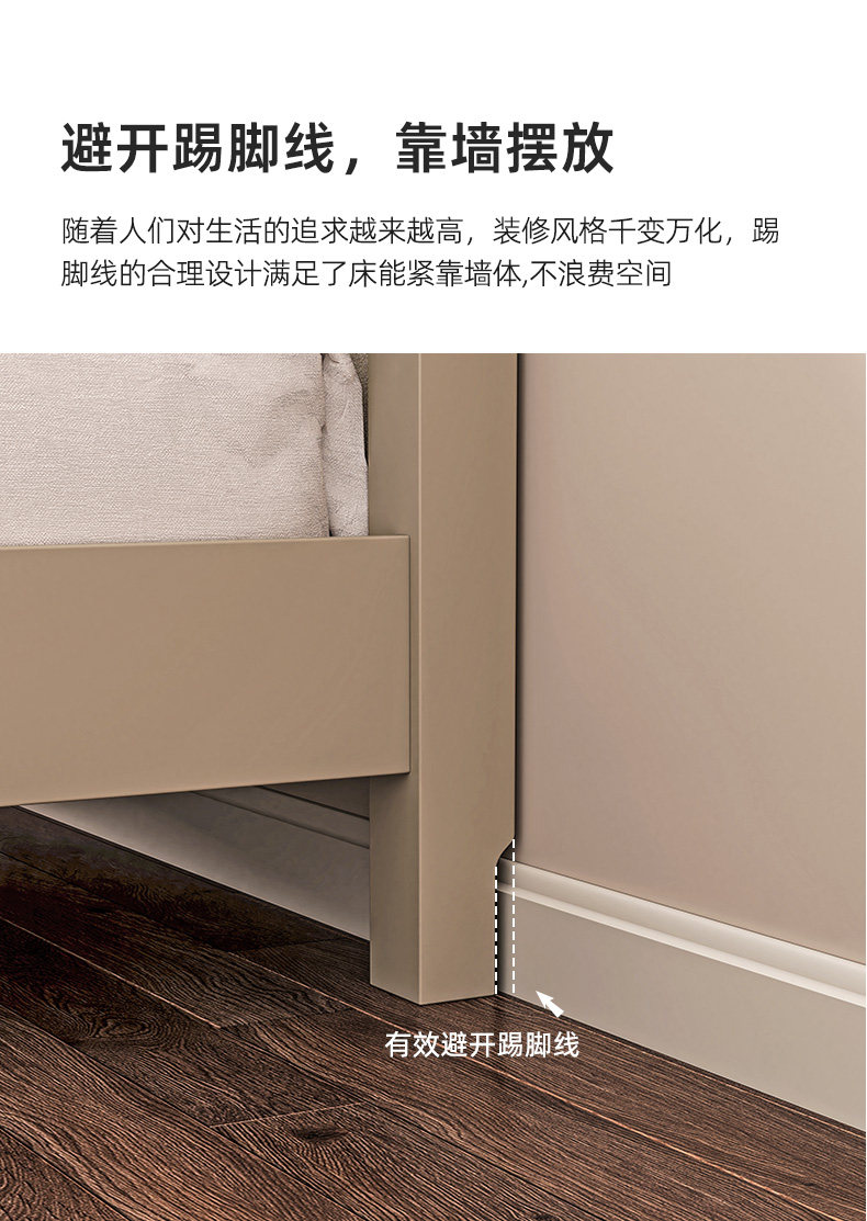 Giường gỗ nguyên khối của Anh và Mỹ Giường cưới đôi 1,8 mét Giường da mềm lưu trữ 1,5 mét ánh sáng hiện đại Phòng ngủ chính sang trọng Giường cỡ King