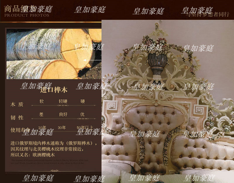 Giường Phòng ngủ chính sang trọng theo phong cách Ý giường ngủ chạm khắc gỗ nguyên khối biệt thự nội thất cao cấp thiết kế chính giường đôi tùy chỉnh