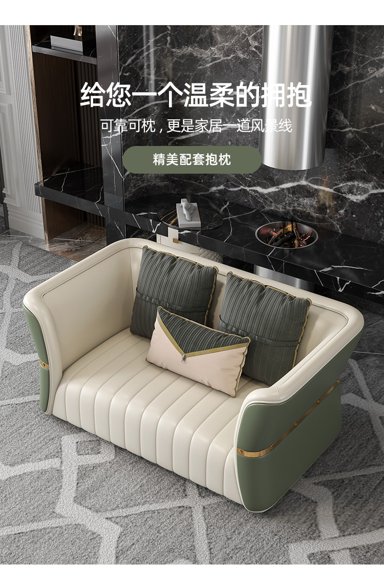 Sofa da sang trọng hiện đại nhẹ nhàng phím đàn piano tối giản kiểu Ý biệt thự sang trọng cao cấp căn hộ lớn kết hợp sofa thẳng