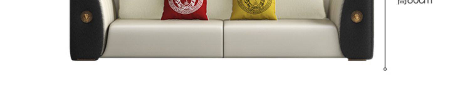 Sofa da sang trọng nhẹ nhàng hậu hiện đại phong cách Hồng Kông lớn nhỏ biệt thự cao cấp sang trọng mẫu phòng nội thất Bentley kết hợp