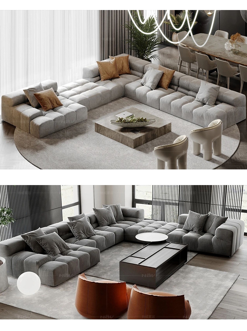 Công nghệ tối giản của Ý vải nhẹ ghế sofa nghệ thuật kích thước quá lớn nội thất phòng khách gia đình của tem bưu chính safa
