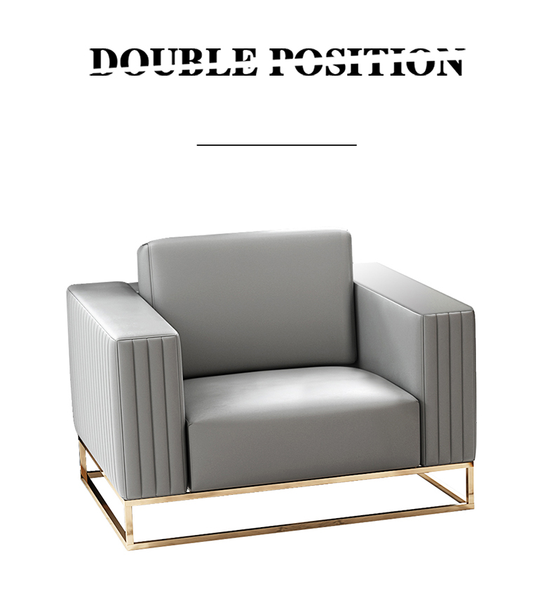 Màu Xám Mặt Cắt Sofa Đôi Ba Người Ghế Đèn Phòng Khách Cao Cấp Sofa Da Mềm Mại Ghế Bành Nội Thất Gia Đình