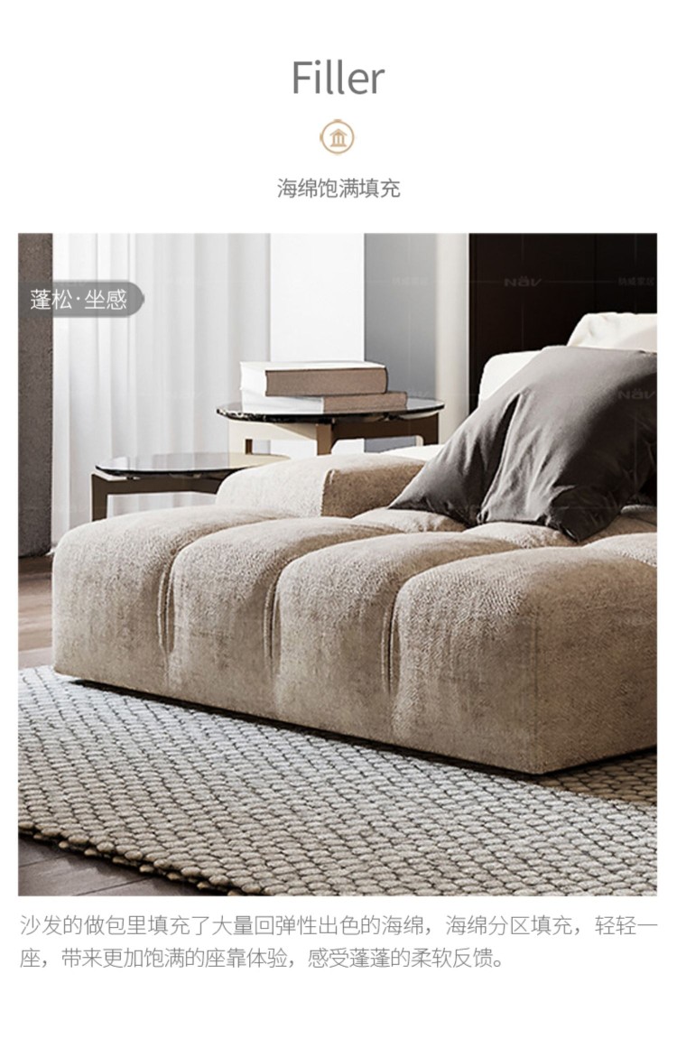 Công nghệ tối giản của Ý vải nhẹ ghế sofa nghệ thuật kích thước quá lớn nội thất phòng khách gia đình của tem bưu chính safa
