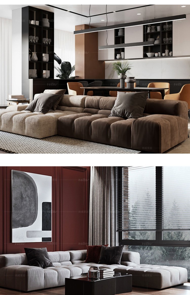 Công nghệ tối giản của Ý vải nhẹ ghế sofa nghệ thuật kích thước quá lớn nội thất phòng khách gia đình của tem bưu chính safa
