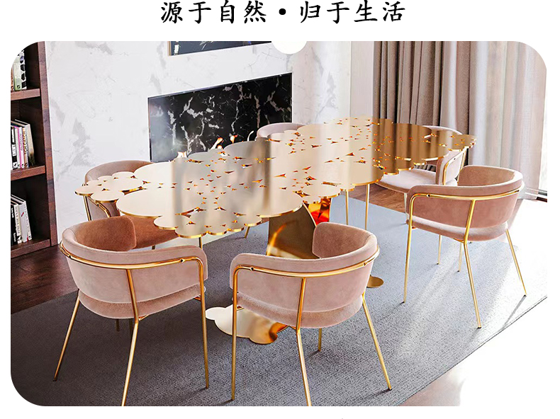 Bàn ăn nghệ thuật inox sang trọng nhẹ của Ý nhà lớn thiết kế bàn ăn kim loại cao cấp nhà hình chữ nhật