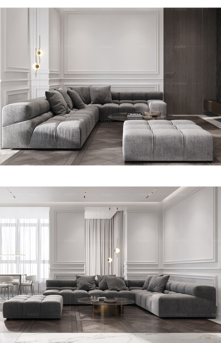 Công nghệ tối giản của Ý vải nhẹ ghế sofa nghệ thuật kích thước quá lớn nội thất phòng khách gia đình của tem bưu chính safa