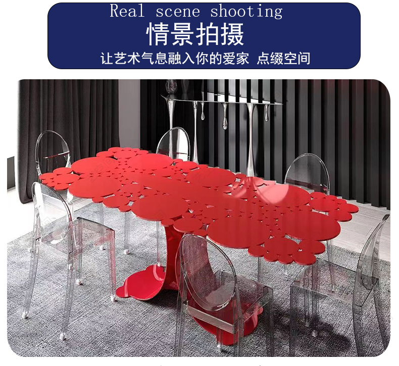 Bàn ăn nghệ thuật inox sang trọng nhẹ của Ý nhà lớn thiết kế bàn ăn kim loại cao cấp nhà hình chữ nhật