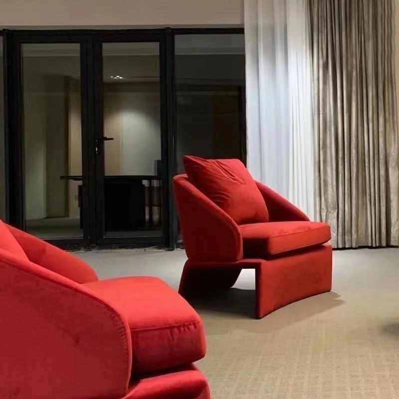 Sofa Vải Ban Công Phòng Khách Nhung Thiết Kế Đơn Giản Ghế Bành Cá Nhân Ghế Sofa Đơn Ghế Pouf Tay Lửng Divano Nội Thất Gia Đình