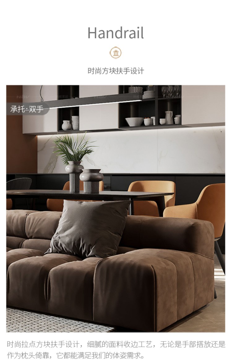 Công nghệ tối giản của Ý vải nhẹ ghế sofa nghệ thuật kích thước quá lớn nội thất phòng khách gia đình của tem bưu chính safa