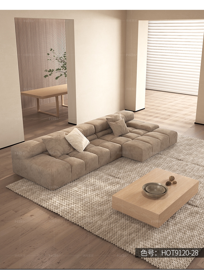 Công nghệ tối giản của Ý vải nhẹ ghế sofa nghệ thuật kích thước quá lớn nội thất phòng khách gia đình của tem bưu chính safa