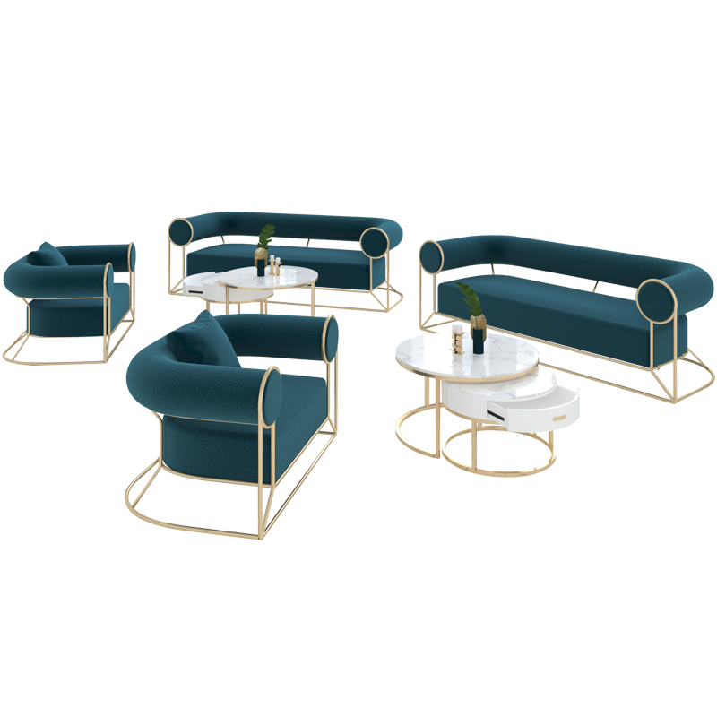 Xanh Nhà Hát Bộ Sofa Bắc Âu Ghế 3 Chỗ Vải Plus Kích Thước Giáng Sinh Ghế Dài Ăn Sofa Thẳng 2 Trung Tâm Nội Thất