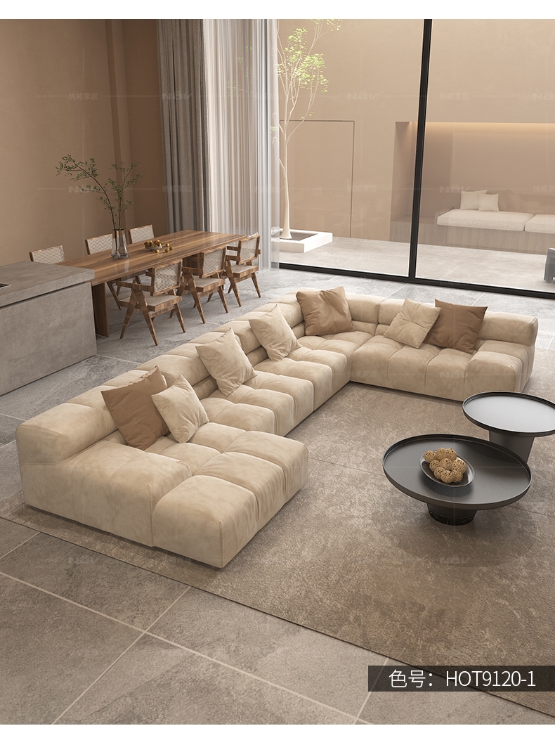 Công nghệ tối giản của Ý vải nhẹ ghế sofa nghệ thuật kích thước quá lớn nội thất phòng khách gia đình của tem bưu chính safa
