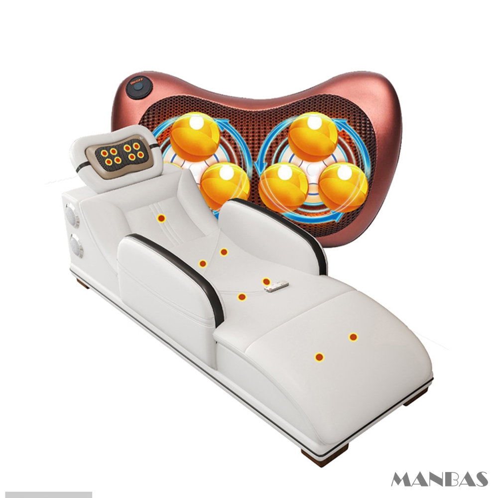 Sofa da thật hình chữ L sang trọng có loa Bluetooth – Ghế sofa da Ý phòng khách MANBAS có massage