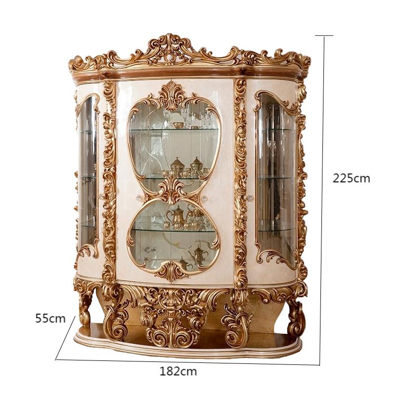Nhà hàng sang trọng theo phong cách Baroque của Ý với tủ đựng cơm bàn ghế chạm khắc bằng tay palazzo