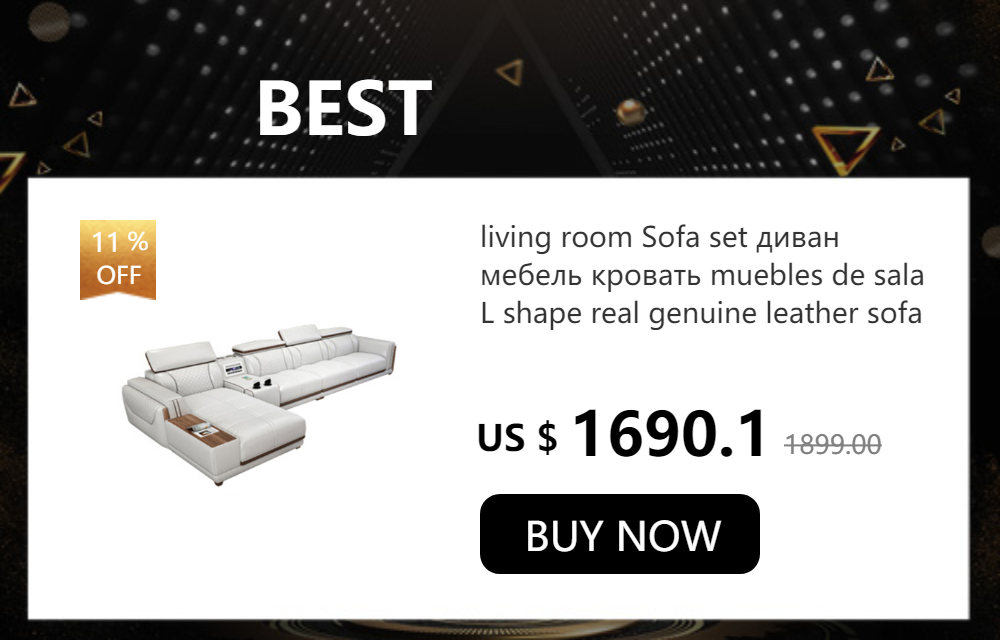 Sofa phòng khách sang trọng MANBAS Sofa da thật Ý có loa Bluetooth, USB và đèn LED + Bàn cà phê, Chân đế TV