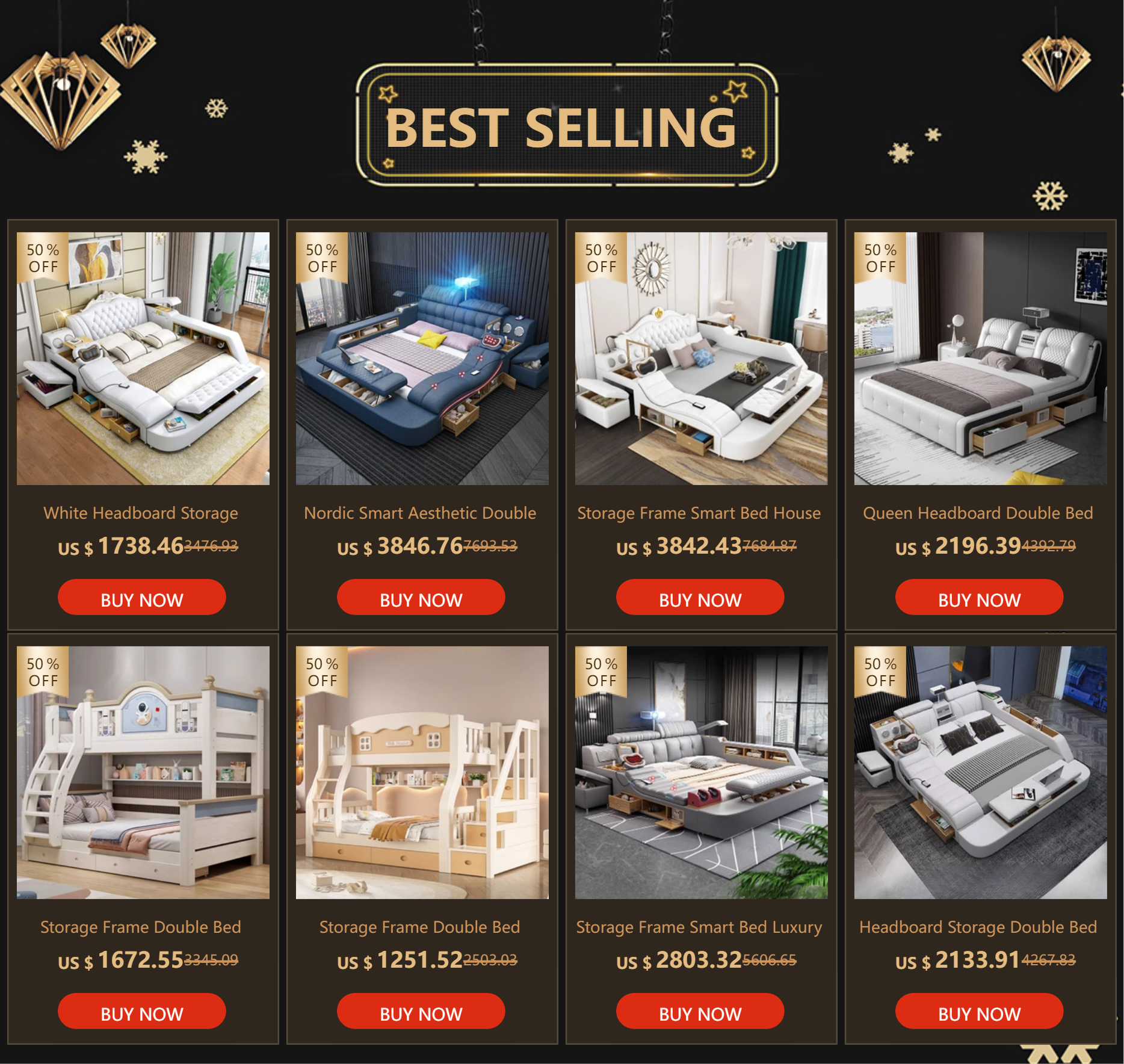 Đầu giường màu trắng Lưu trữ Giường đôi Khách sạn hiện đại sang trọng King Size Giường thông minh Công chúa Hiện đại Cama Hôn nhân Nội thất phòng ngủ
