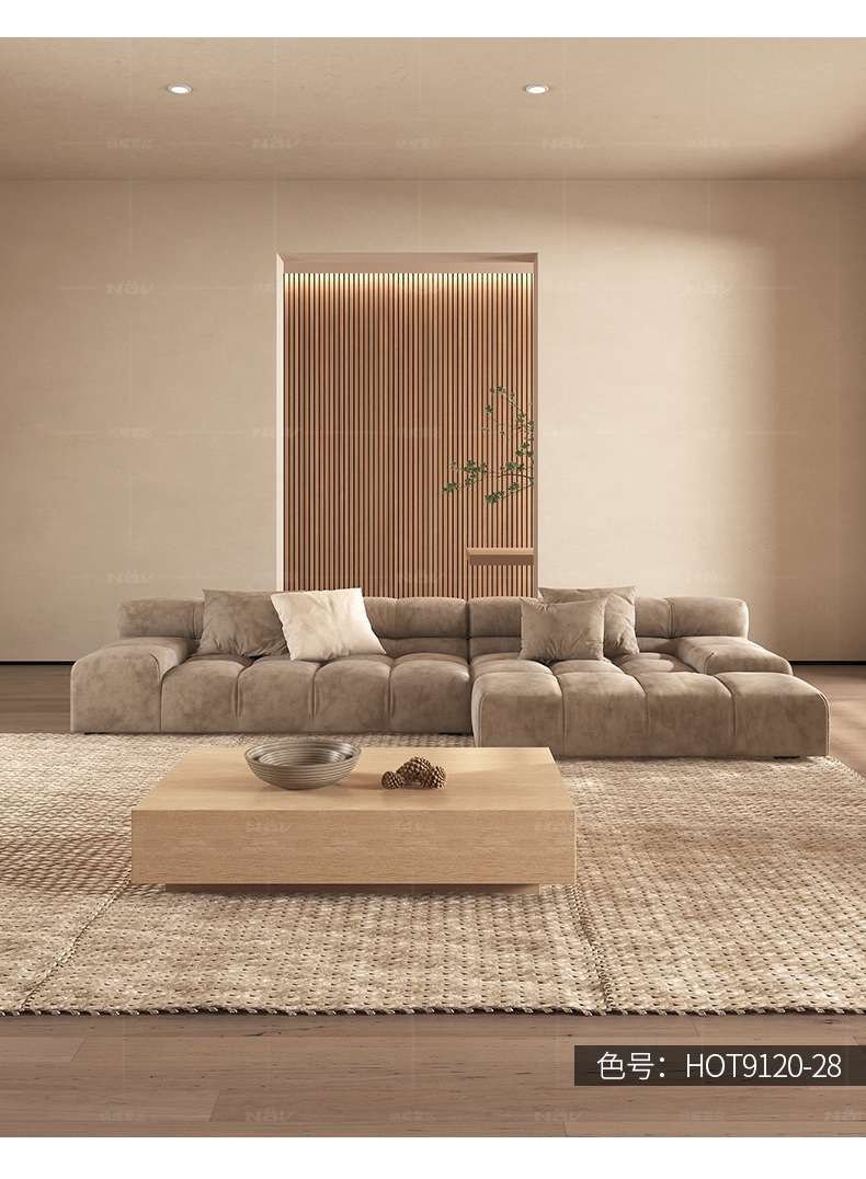 Công nghệ tối giản của Ý vải nhẹ ghế sofa nghệ thuật kích thước quá lớn nội thất phòng khách gia đình của tem bưu chính safa