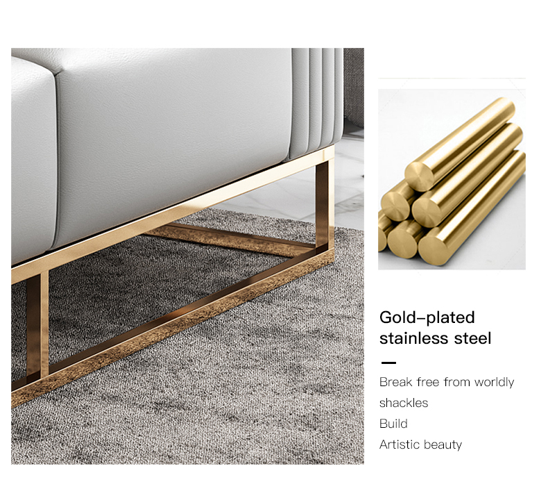 Màu Xám Mặt Cắt Sofa Đôi Ba Người Ghế Đèn Phòng Khách Cao Cấp Sofa Da Mềm Mại Ghế Bành Nội Thất Gia Đình