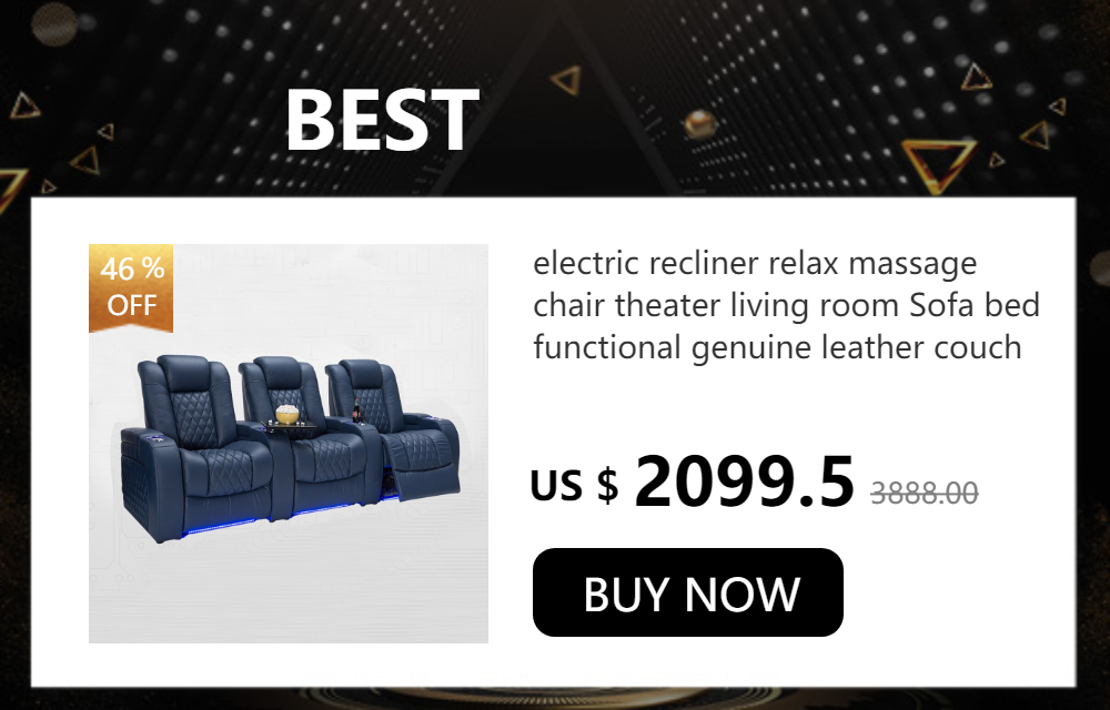 Sofa phòng khách sang trọng MANBAS Sofa da thật Ý có loa Bluetooth, USB và đèn LED + Bàn cà phê, Chân đế TV