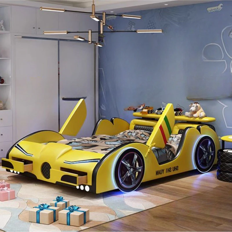 Bé trai Cao Cấp Giường Đôi Ô Tô Trẻ Em Queen Size Sang Trọng Khung Giường Đôi King Nhẹ Gỗ Hiện Đại Cama De Casal Nội Thất Phòng Ngủ