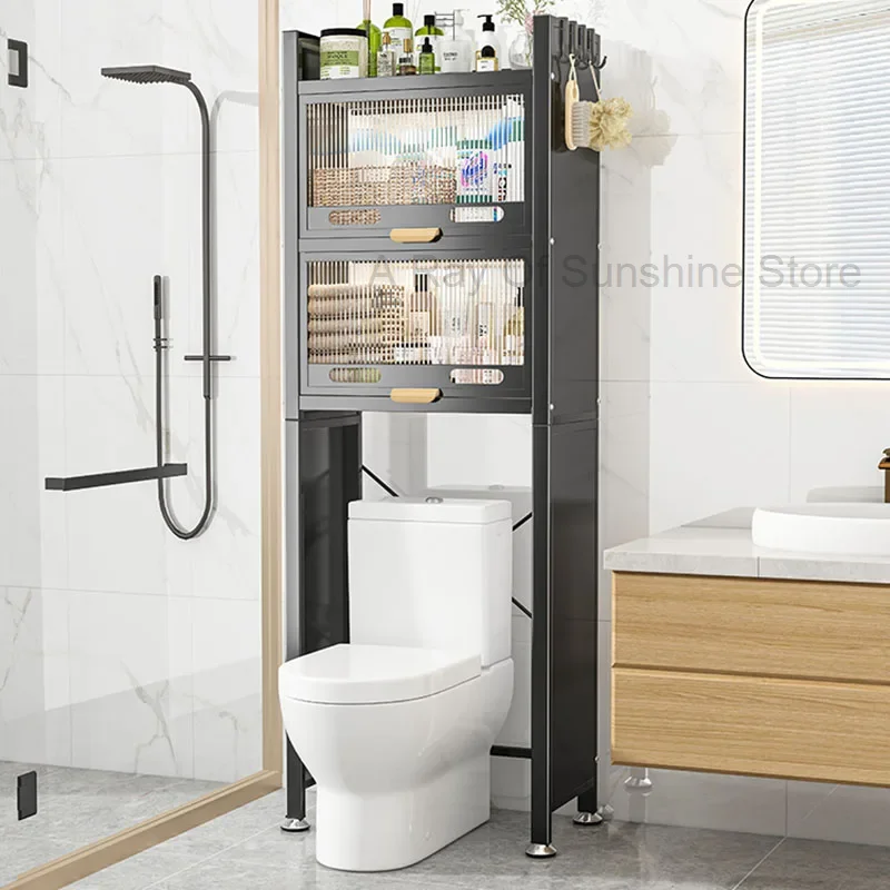 Nội thất Tủ phòng tắm Gỗ sồi Cổ Đèn thông minh hiện đại Gương Đá phiến sang trọng Chậu rửa tích hợp Vanity Toilet Cao cấp