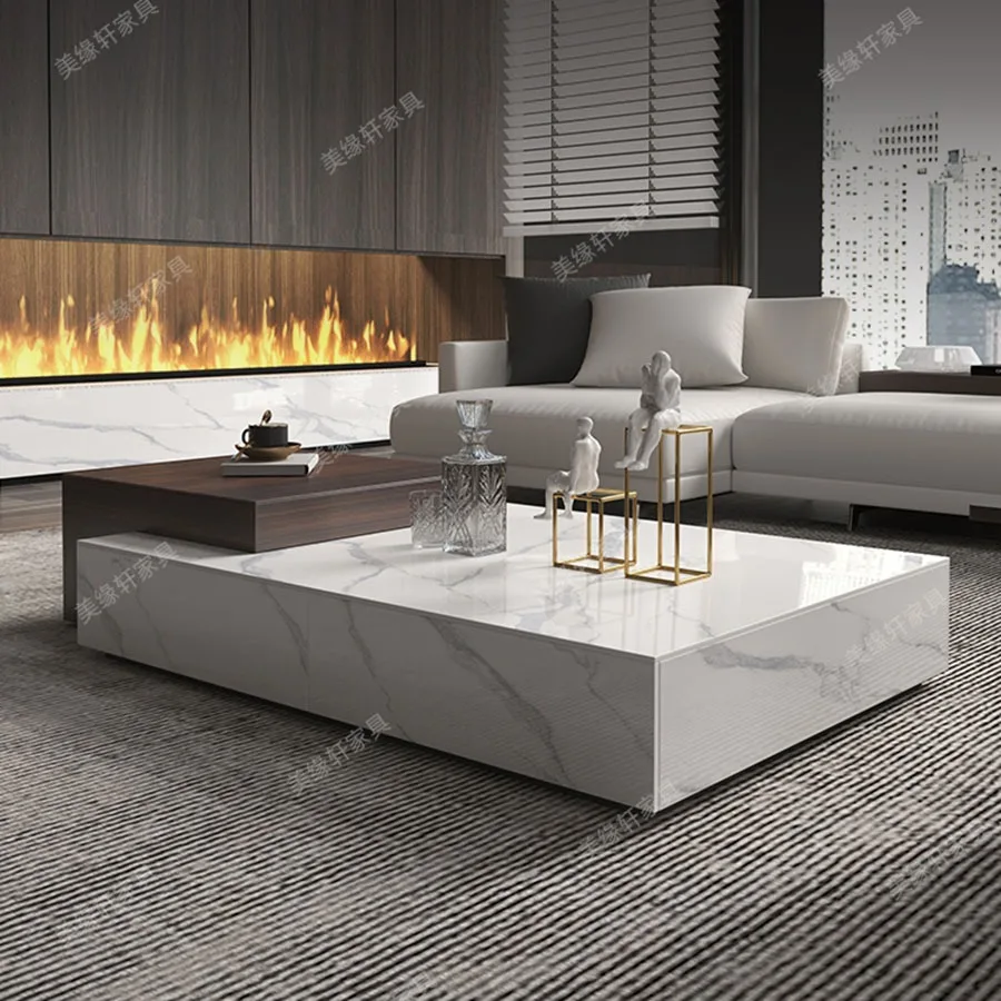 Nhà Bàn Phòng Khách Hiện Đại Nền Tảng Độc Đáo Bàn Gỗ Hình Chữ Nhật Góc Ý Cao Cấp Mesa Centro Trang Trí Nhà