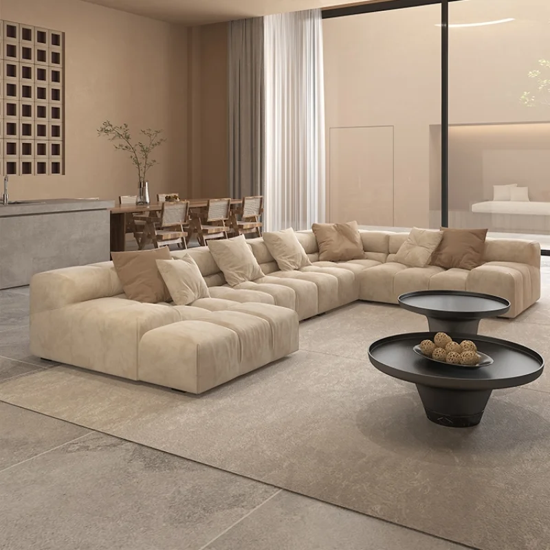 Công nghệ tối giản của Ý vải nhẹ ghế sofa nghệ thuật kích thước quá lớn nội thất phòng khách gia đình của tem bưu chính safa