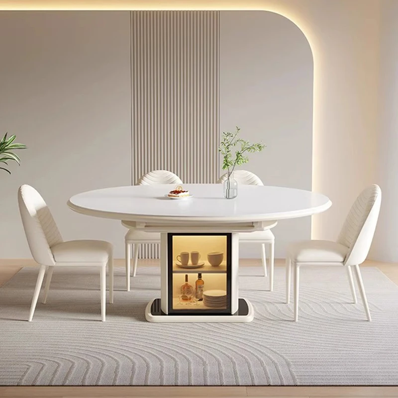 Phòng Khách Cao Cấp Bộ Ghế Ăn Tròn Hiện Đại Thiết Kế Bàn Kết Hợp Bắc Âu Articulos Para El Hogar Nội Thất Nhà Bếp