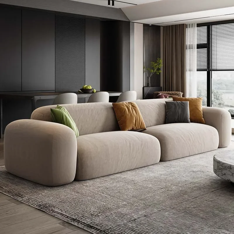 Ghế Sofa Phòng Khách Hiện Đại Tối Giản Mặt Cắt Puff Sofa Góc Phòng Chờ Thoải Mái Divano Soggiorno Di Lusso Nội Thất Cao Cấp