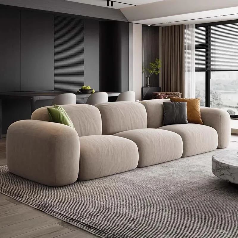 Ghế Sofa Phòng Khách Hiện Đại Tối Giản Mặt Cắt Puff Sofa Góc Phòng Chờ Thoải Mái Divano Soggiorno Di Lusso Nội Thất Cao Cấp