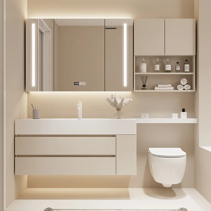 Hiện Đại Tổ Chức Phòng Tắm Tủ Vanity Bộ Trang Điểm Tủ Trưng Bày Tiết Kiệm Không Gian Armoire De Salle De Bain Nội Thất Gia Đình