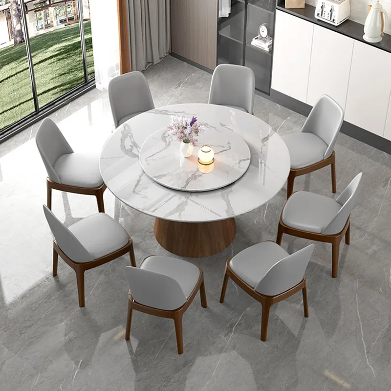 Nhà Hàng Cà Phê Bộ Bàn Ăn Nhà Bếp Tay Cầm Đá Cẩm Thạch Phòng Ăn Bộ Đa Năng Cao Cấp Mesa Comedor Nội Thất Gia Đình HY