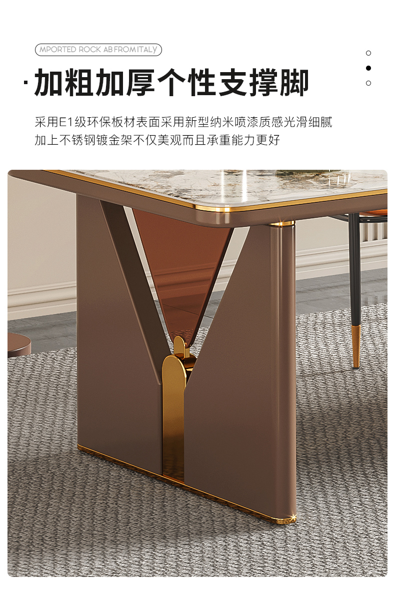 Dinning Bộ Bàn Ăn Hiện Đại Tay Cầm Trang Điểm Cao Cấp Bàn Ăn Ghế Bộ Bàn Travertin Nội Thất Phòng Ăn XF20XP