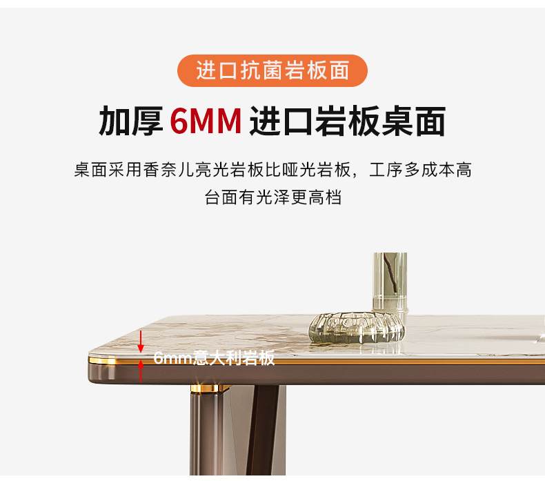 Dinning Bộ Bàn Ăn Hiện Đại Tay Cầm Trang Điểm Cao Cấp Bàn Ăn Ghế Bộ Bàn Travertin Nội Thất Phòng Ăn XF20XP