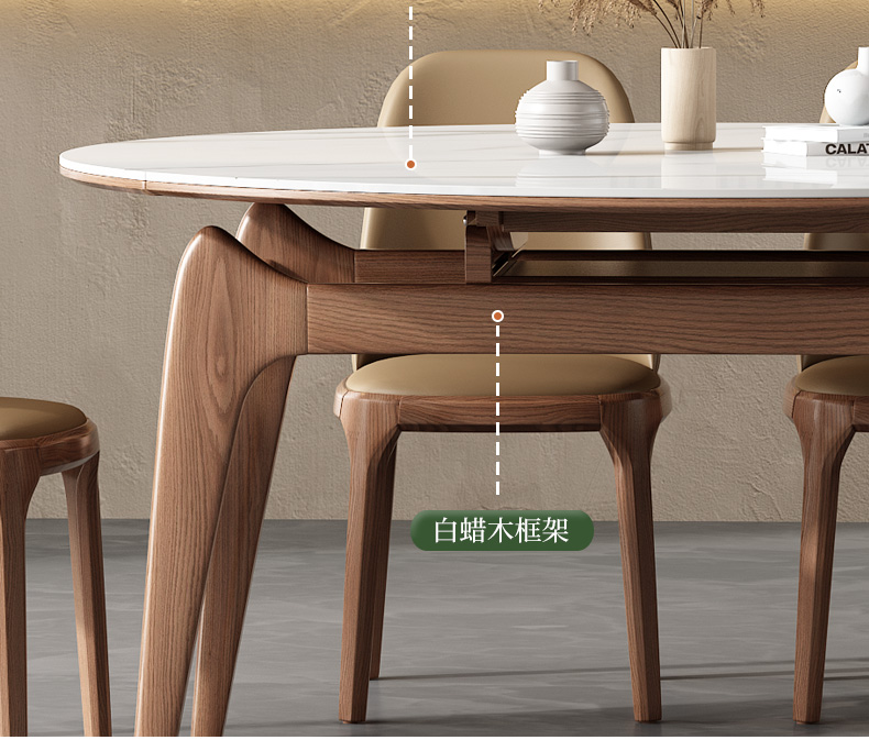 Hình Bầu Dục Trắng Bàn Ăn Bắc Âu Đá Cẩm Thạch Thiết Kế Chịu Nhiệt Bàn Ăn Đá Cẩm Thạch Tối Giản Bàn Một Máng Cỏ Nội Thất Nhà Bếp