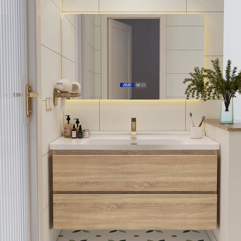 Sắp Xếp Lưu Trữ Phòng Tắm Vanity Tủ Bồn Rửa Trắng Tiết Kiệm Không Gian Kệ Nhà Tắm Hiển Thị Gương Meuble Salle De Bain Đồ Nội Thất