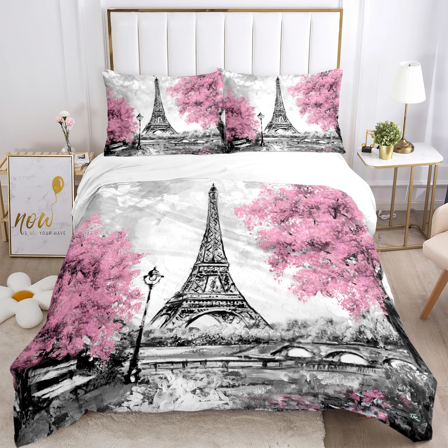 Giường cung điện Pháp gỗ nguyên khối chạm khắc tán giường Châu Âu sang trọng phòng ngủ chính 1.8m biệt thự cao cấp tùy biến